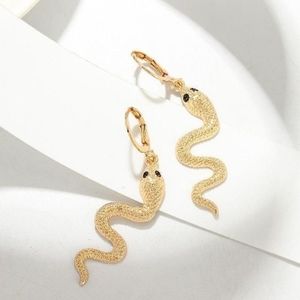 Snake metal earrings